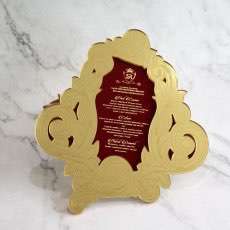 Gold Mirror Acrylic Invitation Card With Velvet Wedding Invitation Card Personalized Custom